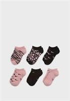 Nike Everyday Youth No Show Printed Socks Size UK 5-8 - DA2407 903