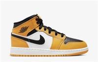 Nike Air Jordan 1 MID (GS) Taxi (Sz UK3.5) - 554725 701