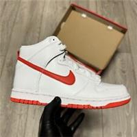 NIKE Dunk High (GS) White / Red Trainers Size UK 5 DB2179-111