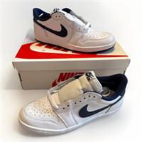 Nike Air Jordan 1 Low 85 Metallic Blue - UK 9 US 10 White Navy (FB9933-141)