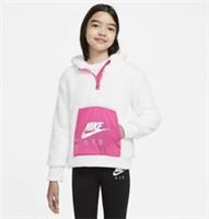 NIKE AIR SHERPA POLAR PULLOVER HOODIE YOUNG GIRLS' UK S - CU8550 100