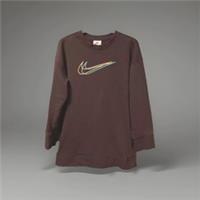 Older Girls NIKE Black Sweatshirt Double Swoosh Logo Longline Size M Age 14+ New