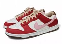 Nike Dunk Low Premium Trainers Women's UK 9.5 Sail Red Leather Shoes FB7910-600