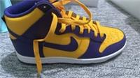 Nike Dunk High Retro Shoes Men's Size 7 Uk Sneaker Lakers Yellow Basket New