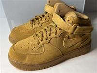 NIKE AIR FORCE 1 MID LV8 (PS) KIDS UK SIZE 2.5 EUR 35 WHEAT FLAX SUEDE TRAINERS