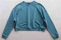 womens ladies girls nike blue crop training top jumper AT4604-407 - M Regular