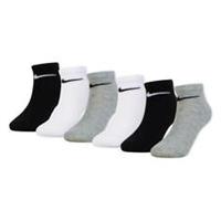 NIKE 6 PAIR PACK TRAINER SOCKS LINER SOCKS ANKLE SOCKS CHILD SIZES 7 - 2 UK