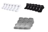 NIKE 6 PAIR PACK TRAINER SOCKS DRI FIT LINER ANKLE SOCKS CHILD SIZES 7 - 13 UK