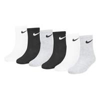 NIKE 6 PAIR LIGHTWEIGHT COTTON CREW SOCKS SPORTS SOCKS CHILD/JUNIOR SIZES 6-1 UK