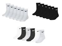 NIKE 3 PAIR LIGHTWEIGHT COTTON CREW SOCKS SPORTS SOCKS CHILD/JUNIOR SIZES 6-1 UK