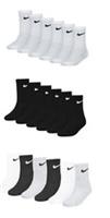 NIKE 3 PAIR COTTON CREW SOCKS SPORTS SOCKS CHILD/JUNIOR SIZES 6-1 UK