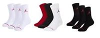 NIKE AIR JORDAN 3 PAIRS OF CREW SOCKS SPORTS SOCKS SIZES 5 INFANTS - 2 JUNIOR