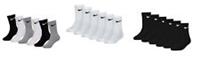 NIKE 3 PAIR LIGHTWEIGHT COTTON CREW SOCKS SPORTS SOCKS CHILD/JUNIOR SIZES 6-1 UK