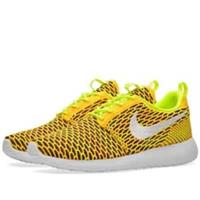 Nike Roshe One Flyknit UK 5.5, EU 39 704927-702 Women's Volt Sneakers Shoes