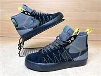 Nike SB Zoom Blazer Mid Premium Grey & Yellow Skateboarding Shoes Size 5.5