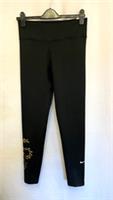 Nike One Black Tight Fit Mid Rise Full Length Leggings Size M - M Regular