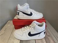 Nike Court Borough Mid (GS) - White/Obsidian / University Red - GS Size 3.5