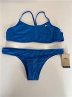 Nike Swim 2 Piece Bikini Set Nonpadded Racerback Swimwear Size XL Blue - XL Regular