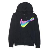 Nike 90's Center Middle Swoosh Pullover Hoodie Small Black
