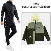 NIKE AIR Mens Club FULL TRACKSUIT SET Zip Fleece Hoodie + Joggers Gym 886044 NEW - M Regular