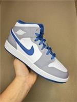 Nike Air Jordan 1 Mid Cement Grey True Blue gs trainers Uk5 Brand New✅ DQ8423014