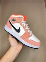 Nike Air Jordan 1 Mid SE Orange Suede gs trainers Uk6 (7y) Brand New✅ DV1336800