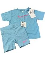 Nike 2-Piece Set 18-24 Months Blue Pink Logo T-Shirt Shorts