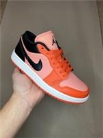 Nike Air Jordan 1 Low SE rush orange black trainers Uk4 Brand New✅ BQ6472201