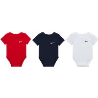 Nike Baby (09M) Swoosh Bodysuits (3-Pack) - Multi-Colour - Cotton