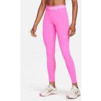 Nike Pro Women's Mid-Rise Mesh-Panelled Leggings - Red - Polyester/Elastane