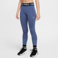 Nike Pro Dri-FIT Older Kids' (Girls') Leggings - Blue - Polyester/Elastane