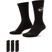 Nike Everyday Crew Basketball Socks (3 Pairs) - Black