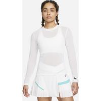 NikeCourt Dri-FIT Women's Long-Sleeve Mesh Tennis Top - White