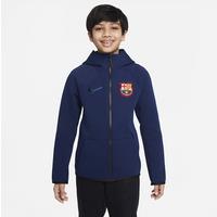 F.C. Barcelona Tech Fleece Windrunner Older Kids' Full-Zip Hoodie - Blue