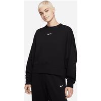 Nike Sportswear Collection Essentials Women's Oversized Fleece Crew Sweatshirt - Black - Cotton/Polyester