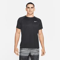 Nike Essential Men's Short-Sleeve Hydroguard Swimming Top - Black - Polyester
