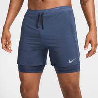 Nike Stride Men's Dri-FIT 13cm (approx.) Hybrid Running Shorts - Blue - Polyester