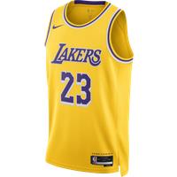 Los Angeles Lakers Icon Edition 2022/23 Men's Nike Dri-FIT NBA Swingman Jersey - Yellow - Polyester