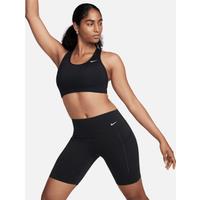 Nike Universa Women's Medium-Support Mid-Rise 20cm (approx.) Biker Shorts with Pockets - Black - Recycled Nylon Minimum