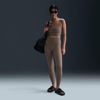 Nike Zenvy Women's Gentle-Support High-Waisted 7/8 Leggings - Brown - Recycled Nylon Minimum