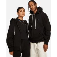 Nike Solo Swoosh Men's Full-Zip Hoodie - Black - Cotton/Polyester