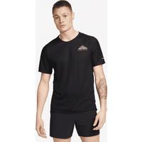 Nike Trail Solar Chase Men's Dri-FIT Short-Sleeve Running Top - Black - Polyester/Cotton