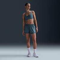 Nike One Women's Dri-FIT Mid-Rise 8cm (approx.) 2-in-1 Shorts - Blue - Polyester