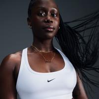 Nike Swoosh Light Support Women's Non-Padded Sports Bra - White - Polyester/Elastane