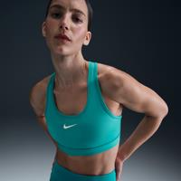 Nike Swoosh Medium-Support Women's Padded Sports Bra - Green - Polyester/Elastane