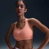 Nike Swoosh Medium-Support Women's Padded Sports Bra - Orange - Polyester/Elastane
