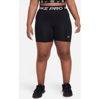 Nike Pro Older Kids' (Girls') Dri-FIT 12.5cm (approx.) Shorts (Extended Size) - Black - Polyester/Elastane