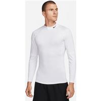 Nike Pro Men's Dri-FIT Fitness Mock-Neck Long-Sleeve Top - White - Polyester/Elastane