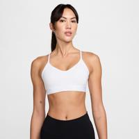 Nike Indy Light-Support Women's Padded Adjustable Sports Bra - White - Polyester/Elastane