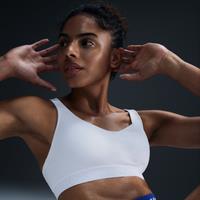Nike Indy High-Support Women's Padded Adjustable Sports Bra - White - Polyester/Elastane